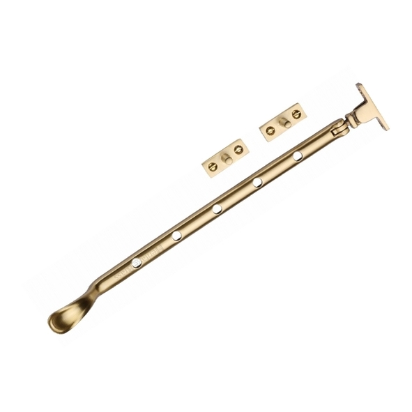 V990 12-SB • 305mm • Satin Brass • Heritage Brass Victorian Casement Stay